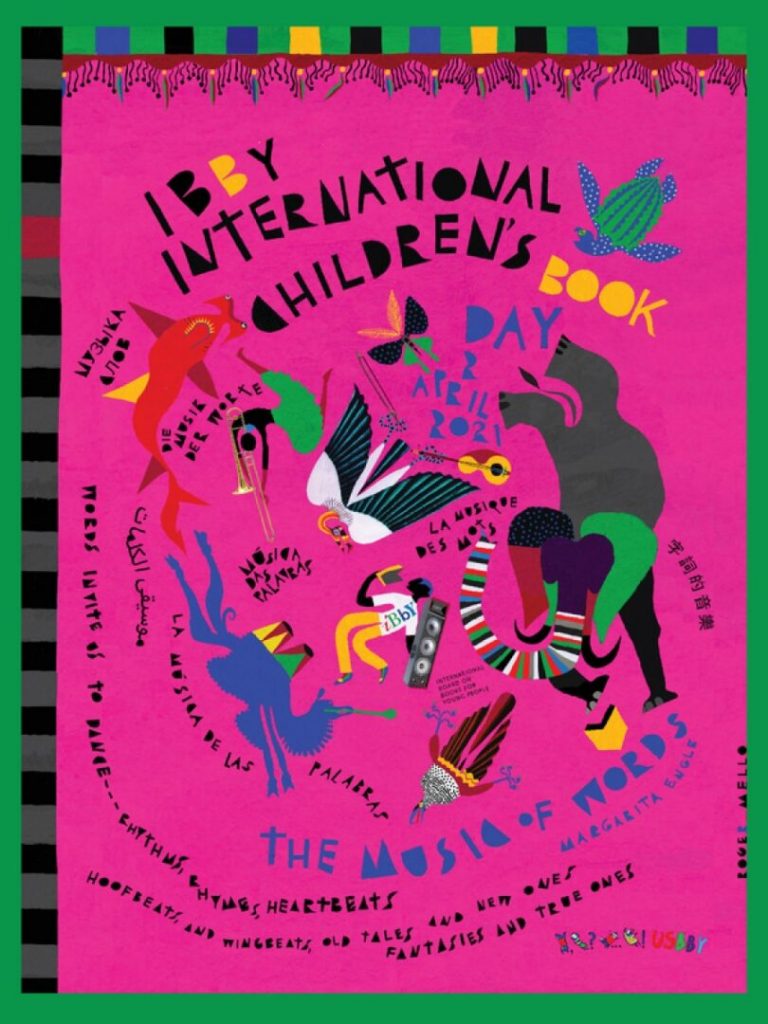 danes je svetovni dan otroske literature slika  letosnji plakat svetovnega dne mladinske literature ki ga je izdelal george mello ibby org x